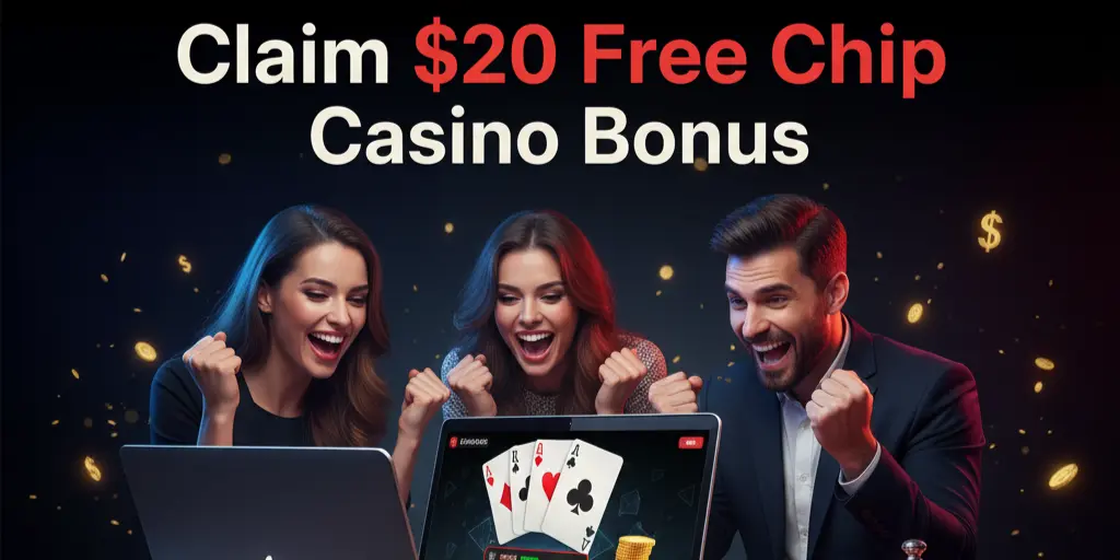 claim $20 free chip casino bonus
